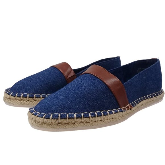 St John's Bay Women's NEW! Marlee Denim Blue Flat Slip-On Round Toe Shoes - Picture 4 of 11